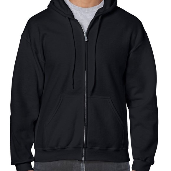 Men's Fleece Jacket Athletic Wear Full Zip Long Sleeve Hooded with Side Pockets - Picture 2 of 10